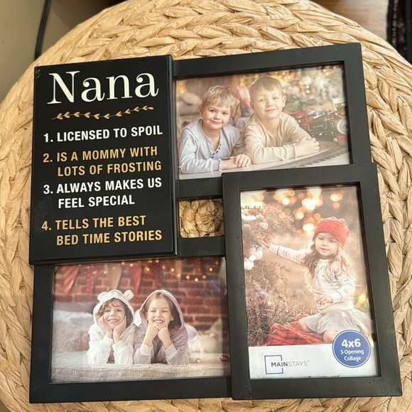 Nana Photo college Frame for 4x6”photos! Total size= 10.5”square Makes a great🎁! - Picture 5 of 7
